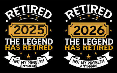 Retirement Apparel Design Celebrating Retirees of 2025 and 2026 with Cat Illustration