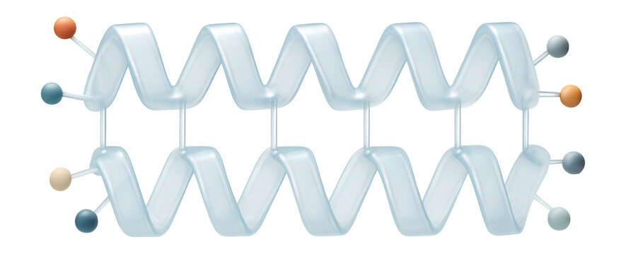 Beta-pleated sheet in a secondary protein structure with a zigzag, accordion-like pattern