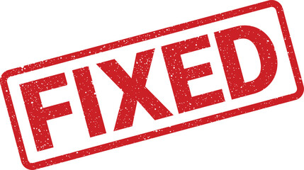 Red textured rubber stamp with word fixed slanted for design use