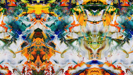 Abstract art background . Hand painting artwork on canvas .