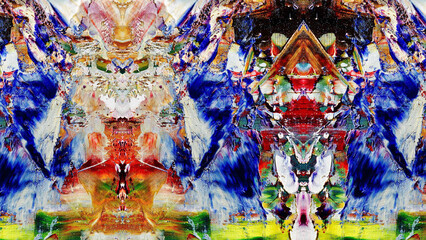 Abstract art background . Hand painting artwork on canvas .