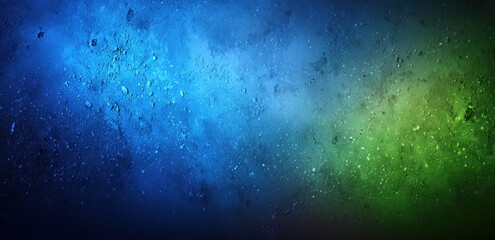 Vibrant blue and green textured background.
