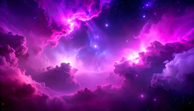 Purple pink nebula abstract