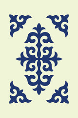 Traditional Kyrgyz Ornament for carpet design