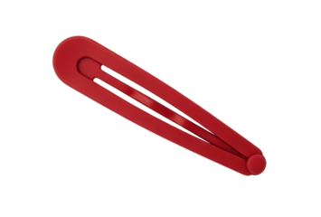 Red Hair Clip Bobby Pin Shape, Simple Style, Hair Accessories, Minimal Design, Transparent Background