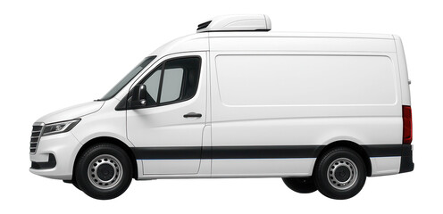 Chiller van with compact body and prominent front grille