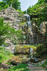 beautiful waterfall in kamianets-podilskyi Ukraine