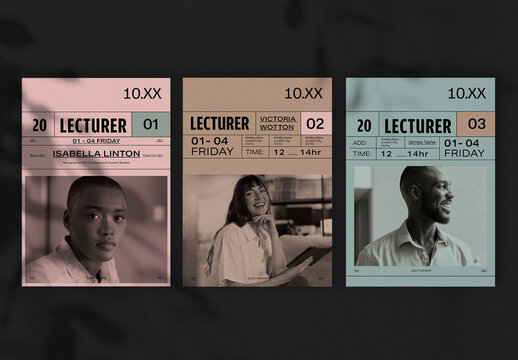 Set of Pastel Flyers