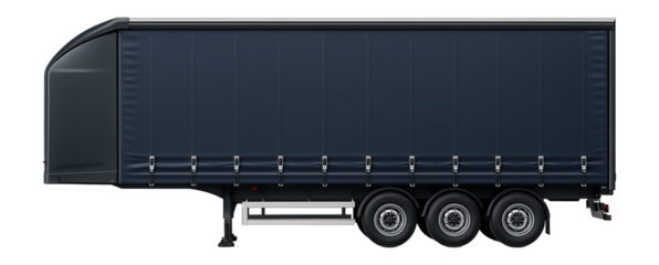 Curtain-sided semitrailer with contoured front bulkhead and side curtain tensioning system