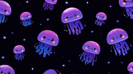 Cosmic Jellies – Adorable Jellyfish Floating Through Space