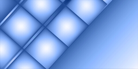 Obraz premium Abstract bacgkround blue and white gradient. Modern blue abstract rectangle box lines background for presentation design banner brocure and business card