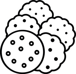 Simple Homemade Cookies with Chocolate Chips Illustration