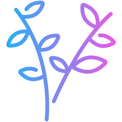 herbal gradient line icon