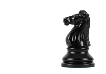 Black chess knight piece strategy game competition symbol