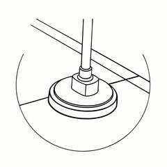 Floor buffer machine icon for industrial cleaning equipment for commercial use and maintenance services