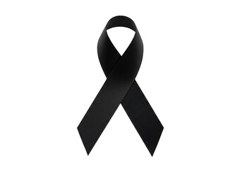 Black ribbon symbol mourning remembrance grief support