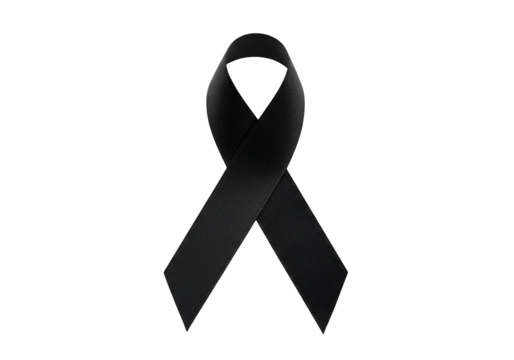 Black ribbon symbol mourning remembrance grief support