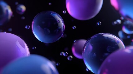 Abstract 3D spheres in vibrant colors