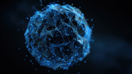 Abstract sphere of interconnected polygons