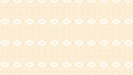 White and Gold Geometric Seamless Wallpaper, Abstract Minimal Vector Pattern with Elegant Line Texture, Oriental Water Wave Inspired Background for Luxury Decor and Modern Design