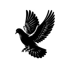 Elegant Pigeon Bird Vector Illustration
