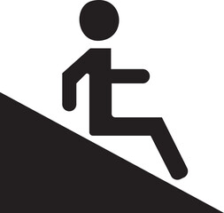 Person Sliding Down a Hill