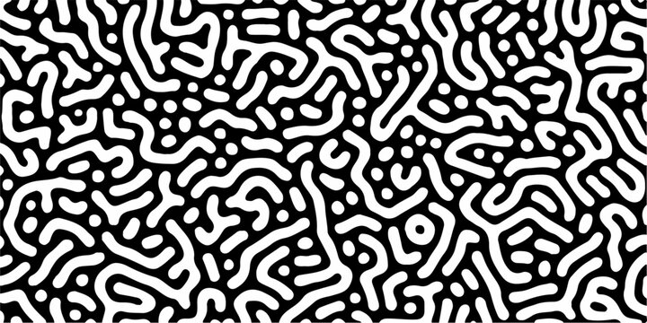 Collection of turing abstract seamless pattern. multicolor pattern reaction biology diffusion. Repeated line pattern. Dashes turing surface. Uneven cells texture. Repeating hand draw lines brain. wavy