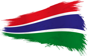 Brushstroke flag of Gambia