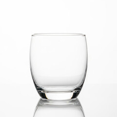 empty glass on white background