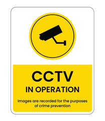 CCTV in Operation Warning Sign