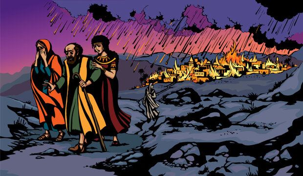 Vector drawing. Death of Pompeii