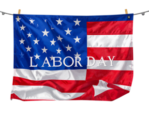 labor day banner usa transparent background