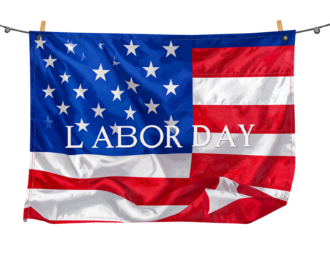  labor day banner usa  transparent background