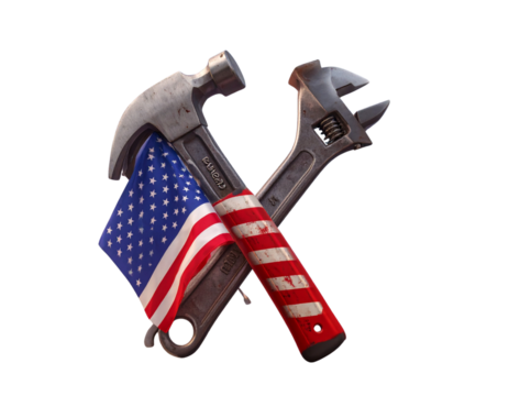  labor day tools crossed  transparent background