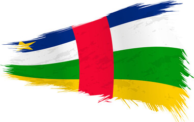 Brushstroke flag of Central African Republic