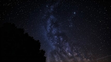 Starry Night Sky with Countless White Stars and Drifting Clouds – Cosmic Photography, Milky Way Ambience, and Celestial Dreamscape