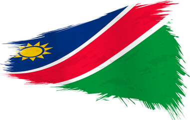 Brushstroke flag of Namibia