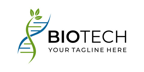 Biotechnology logo vector illustration template. Hand draw isolated