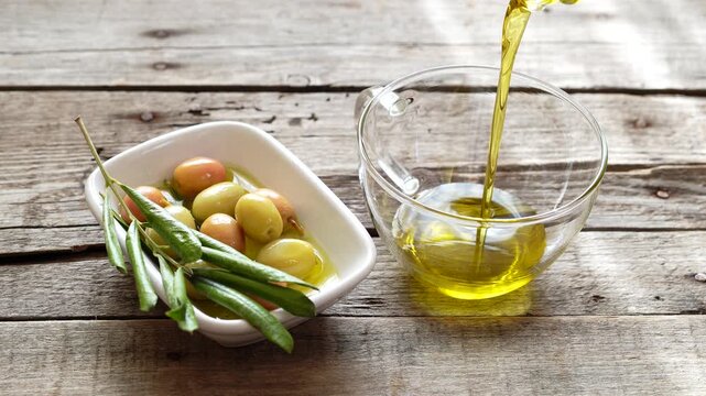 olives and olive oil