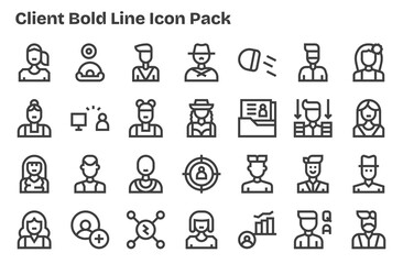 28 Extra Bold Line Icons - Client Graphics