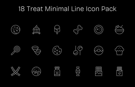 18 Minimal Line Style Icons - Treat Collection