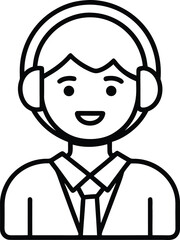 Customer Support Agent Avatar Icon.