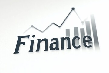 Growth and analysis in finance represented by a logo with a slogan on a white background