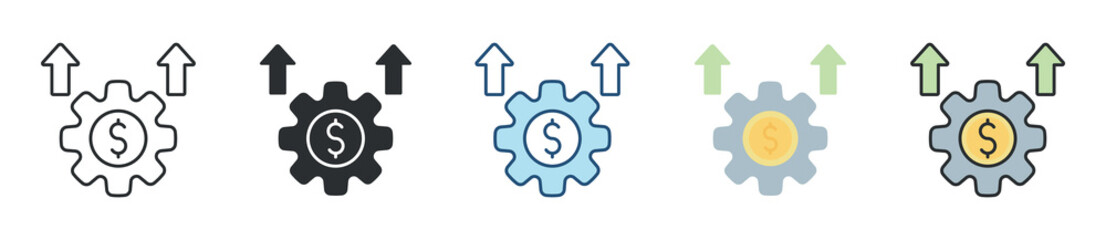 Productivity Icon Set Multiple Style Collection