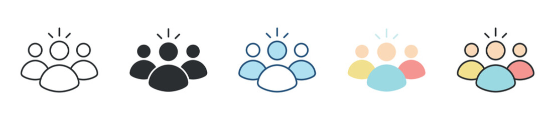 Leadership Icon Set Multiple Style Collection