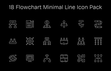 Flowchart - 18 Minimal Line Vector Illustrations