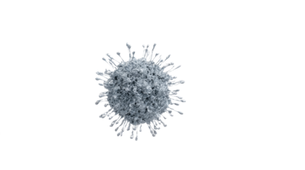 3D render of virus on white background