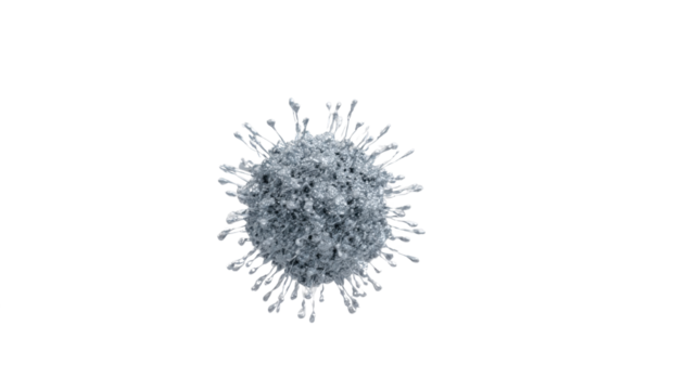 3D render of virus on white background