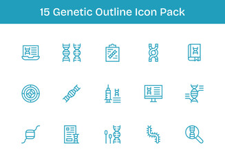 Genetic Vector Set - 15 Outline Icons
