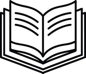 Knowledge Base Book Learning Icon.